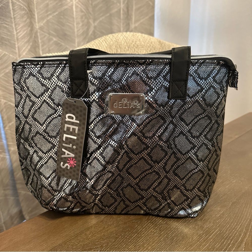 NWT Delia's Snake Print Insulated Lunch Tote‎ 13” Bag
